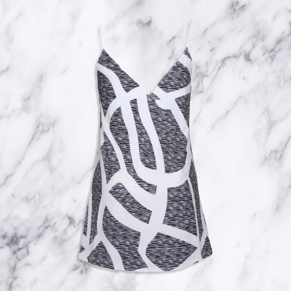 Summertime Mini With Abstract Zebra Print & V Neck - image 3